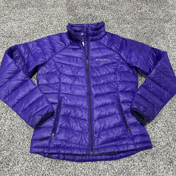 Columbia Jackets & Blazers - Women's COLUMBIA Omni-Heat Goose Down, Feather Jacket, Medium, Purple, Pre-owned